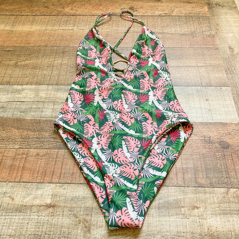 Nua Palm Print One Piece NWT- Size M