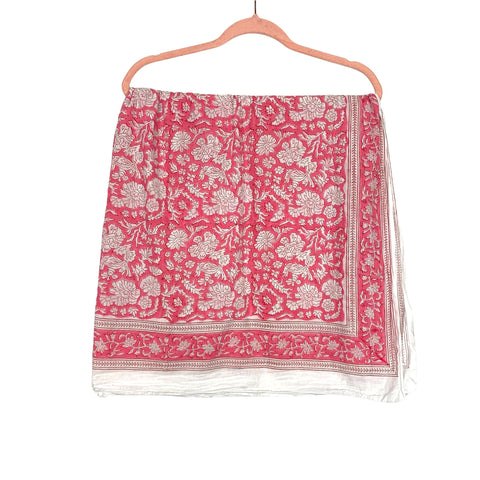 ZZ White/Pink Floral Scarf