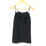 Greylin Black Pleated Lace Trim Cami- Size XS