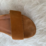 ABLE Tan Suede Platform Sandal- Size 7