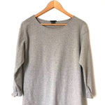 Theory Grey Solid Roll Sleeve Dress- Size S