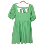 Mable Neon Green Back Tie Belted Dress- Size S