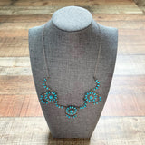 No Brand Silver/Marble Turquoise Stone Necklace