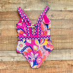 Trina Turk Hot Pink Printed Padded One Piece- Size 12