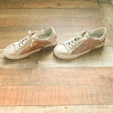 Dolce Vita Rose Gold Glitter Slip On Sneakers- Size 7.5