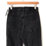 Abercrombie&Fitch Black Distressed Jeans Raw Hem NWT- Size 26 (Inseam 26 1/2”)