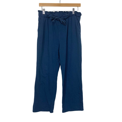 Gibson Look Indigo Paperbag Waist Lounge Pants- Size M (Inseam 25.5" - We Have Matching Top!)