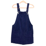 Mi Ami Navy Blue Corduroy Overall Dress NWT- Size M