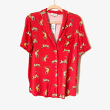 LOFT Cheetah Print Button Up Pajama Set NWT- Size XS (sold out online)