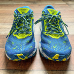 Brooks Launch 5 Blue/Neon Anchor and Lobster Print Sneakers- Size 8 (LIKE NEW CONDITION)