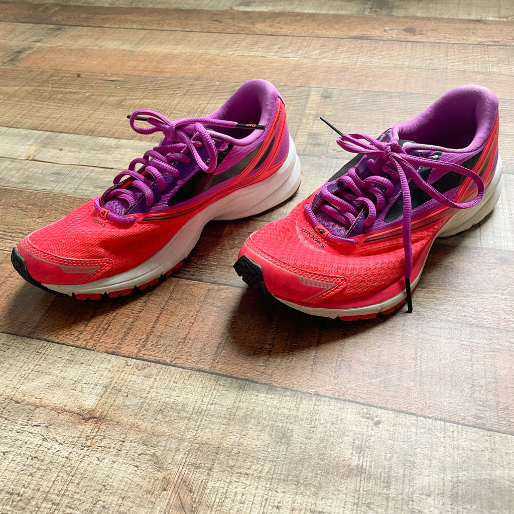 Brooks Launch 4 Hot Pink and Purple Sneakers Size 8 GOOD CONDITION The Saved Collection