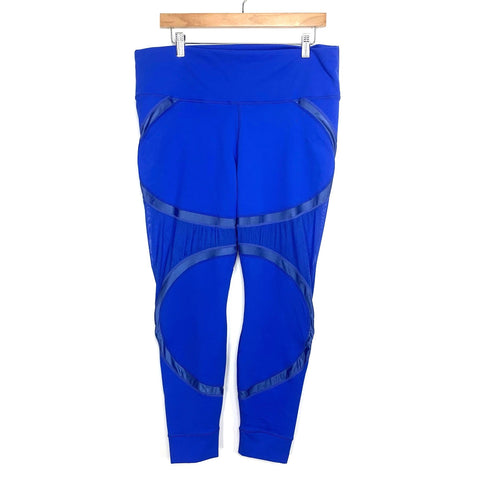 Fabletics Royal Blue Mesh Leggings- Size 1X (Inseam 24") (We Have Matching Top)