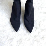Shoedazzle Black Over The Knee Pointed Toe Heel Boots- Size 8.5