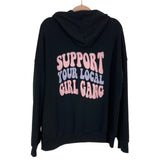 Bella + Canvas Black Tarte Hooded Sweatshirt- Size XL
