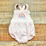 Angel Dear Pink Rainbow Embroidered Overall Bubble- Size 6-12M