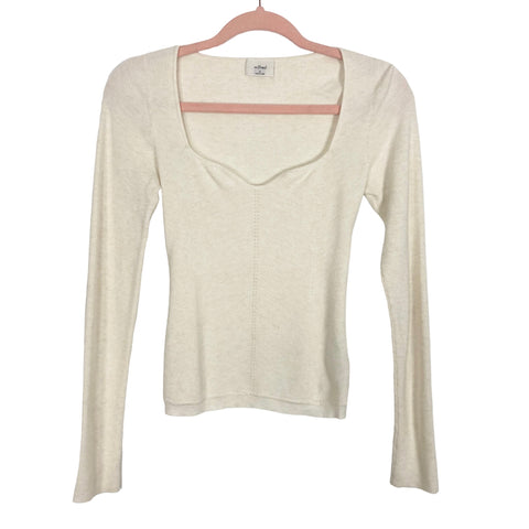 Wilfred Cream Ribbed Sweater- Size M
