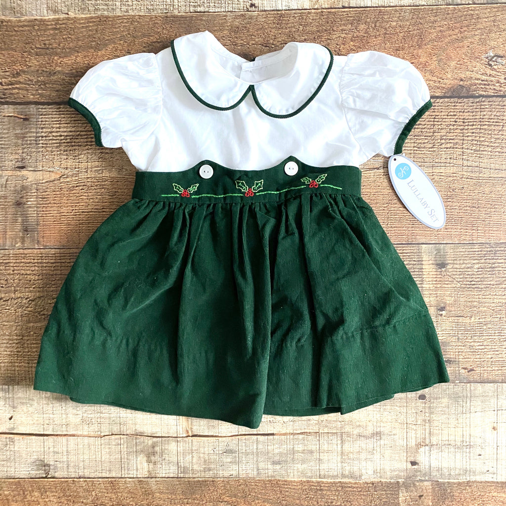 Lullaby Set Holly Berry Green Corduroy Dress NWT- Size 18M The Saved Collection Lullaby Set Holly Berry Green Corduroy Dress NWT- Size 18M The Saved Collection