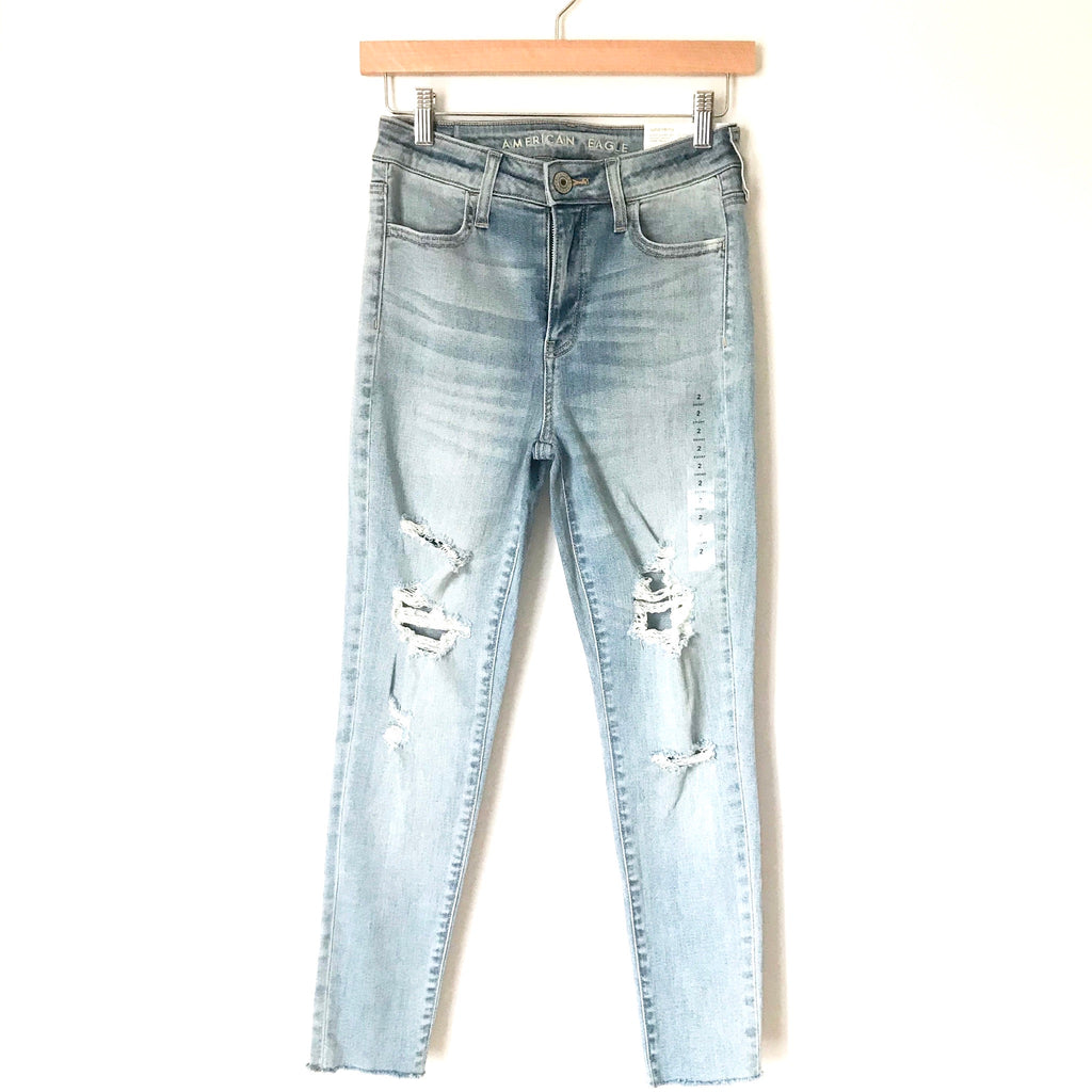 American Eagle Hi-Rise Stretch Distressed Jegging Crop Jeans NWT – The Saved Collection