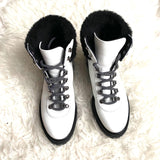 M. Gemi White Leather Alpi Alta Boots- Size 39 (see notes)