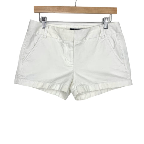 J Crew White Chino Shorts- Size 4