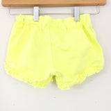 Girl's Youth J Crew Crewcuts Neon Yellow Ruffle Shorts- Size 6