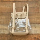 Mudpie Nude Faux Leather Clear Backpack NWT