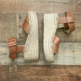 Sole Society Cognac Espadrille Sandals- Size 7