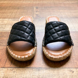Time and True Black Memory Foam Espadrille Slide Sandals- Size 7.5 (BRAND NEW)