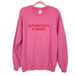 Gildan Pink Authenticity is Magic Sweatshirt- Size L (see notes)