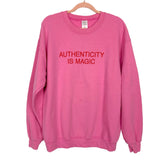 Gildan Pink Authenticity is Magic Sweatshirt- Size L (see notes)