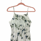 Doe & Rae White Floral Print Front Cutout Jumpsuit- Size S