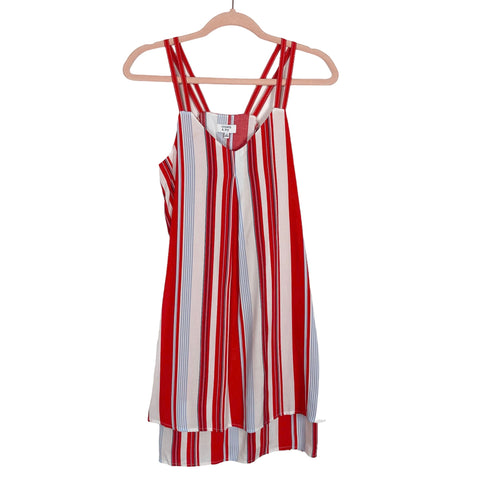 Crown & Ivy Red/White Striped Slit Back Dress NWT- Size XS