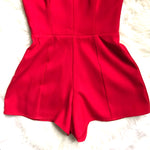 NBD x Naven Twins Red One Shoulder Romper- Size XS