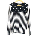 Gap Polka Dot/Striped Thin Sweater- Size M