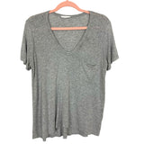 Lush Heather Gray V-Neck Pocket Tee- Size M (see notes)