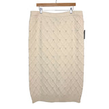 Eloquii Cream Pearl Detail Sweater Midi Skirt NWT- Size 14/16 (we have matching cardigan and cami)