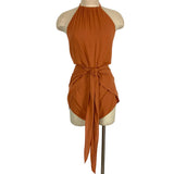 Tularosa Clay with Overlay Tie Closure Rory Romper- Size M