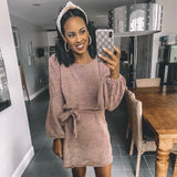 Favlux Chenille Long Sleeve Dress- Size S