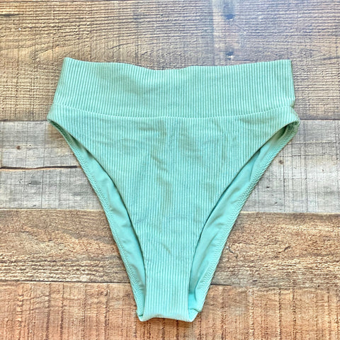 Aerie Green Ribbed Bikini Bottoms- Size S (we have matching top)