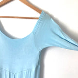 No Brand Blue 3/4 Sleeve Flowy Maxi Maternity Dress- Size ~ S/M (see notes)