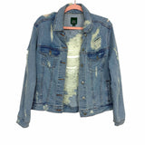 Wild Fable Light Wash Heavy Distressed Denim Jacket- Size XS