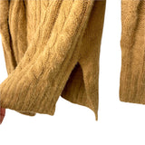 Love Tree Camel V-Neck Side Slit Sweater NWT- Size S