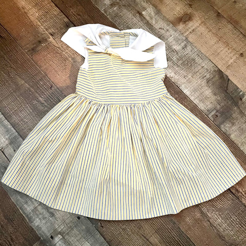 Fast Friends Yellow and Blue Striped Dress- Size 2