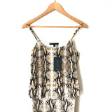 Gibson Snakeskin Print Ruffle Pleated Dress NWT- Size XS Petite