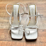 Liliana White Toe Loop Ankle Strap Heels NWT- Size 7