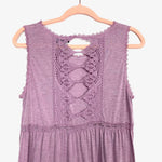 GiGio Purple Crochet Lace Detail Maxi Dress- Size S (see notes)