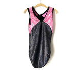 GK Elite Pink and Black Sparkly Girl's Gymnastic Leotard- Size ~10