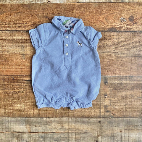 Janie and Jack Chambray Polo Outfit- Size 0-3M