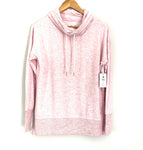 Lauren James Light Pink Ruffle Side Slit Turtleneck Sweater NWT- Size S