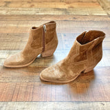 Dolce Vita Camel Suede Booties- Size 7